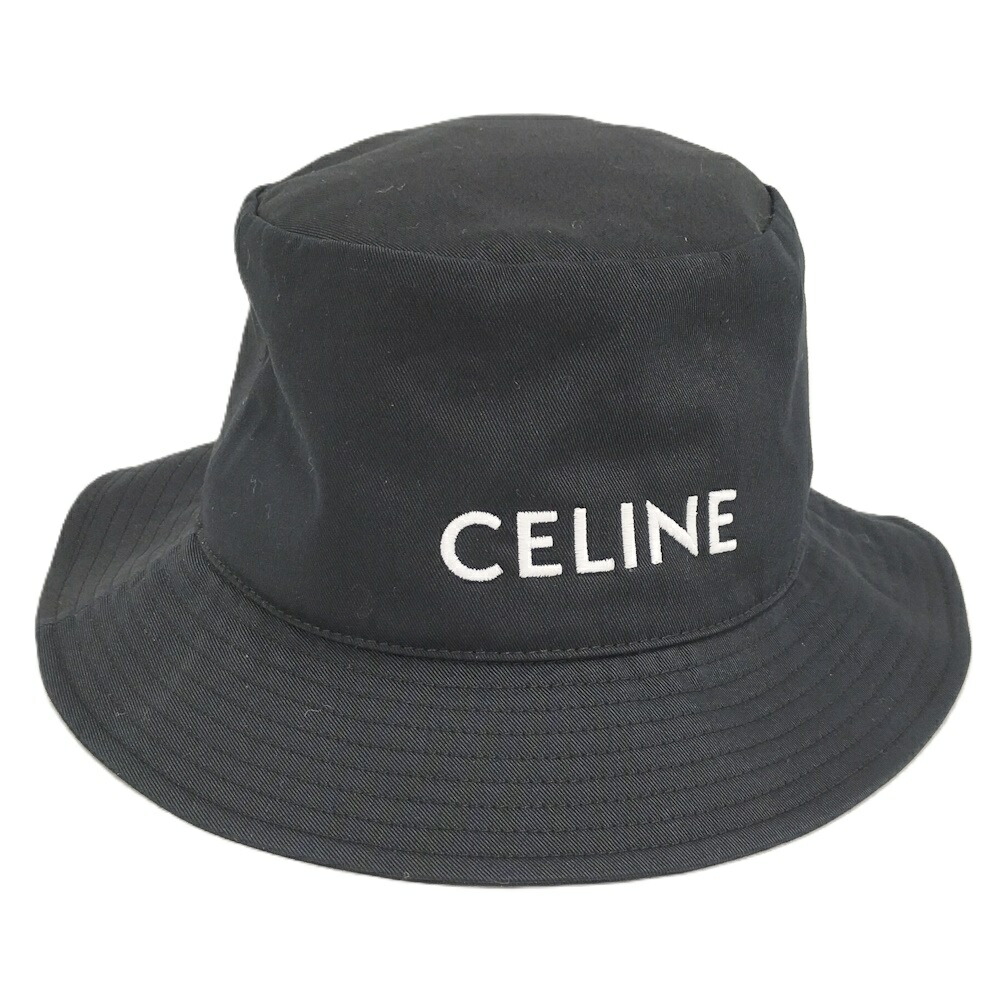 【中古】CELINE 井戸釣瓶かぶり笠 かぶり笠 黒いこと 綿