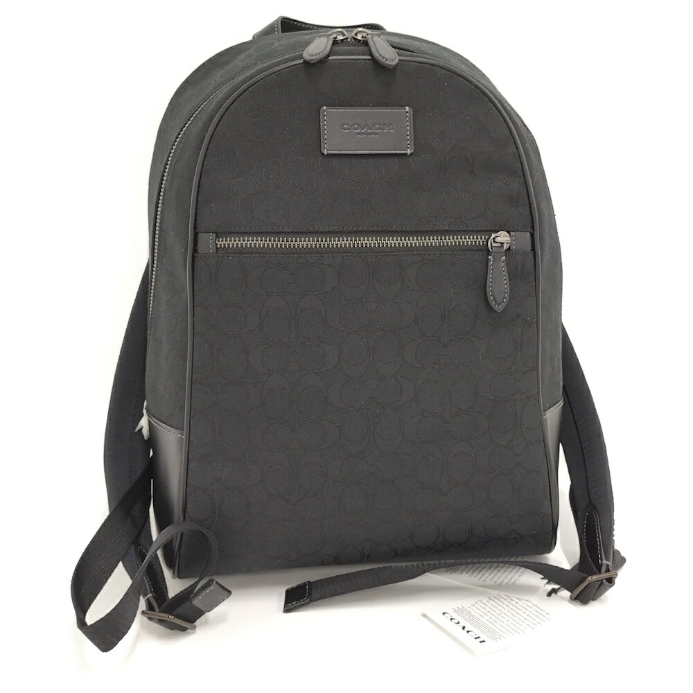 【中古】COACH バックパック リュックサック テオ キャンバス ブラック CAK98|JJcollection