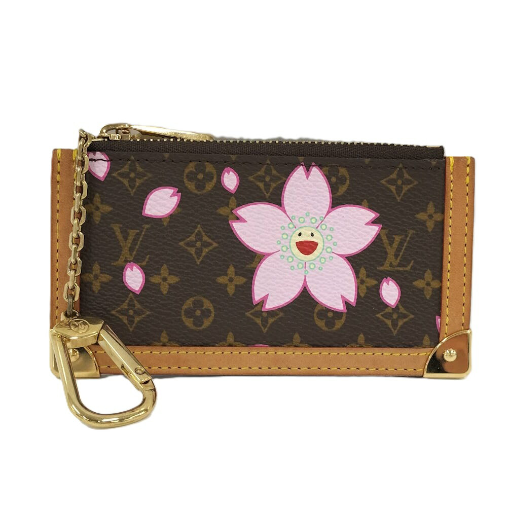 【中古】LOUIS VUITTON 村上隆 共同研究 ポシェットクレ コインケース モノグラム チェリーブロッサム M92015