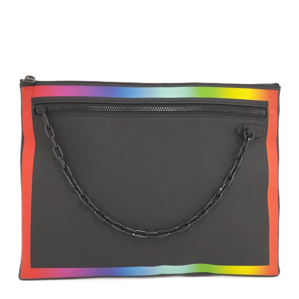 【中古】LOUIS VUITTON ルイ ヴィトン ポシェット A4 クラッチペダル御徒面子 五分五分ガ 虹霓 M30347