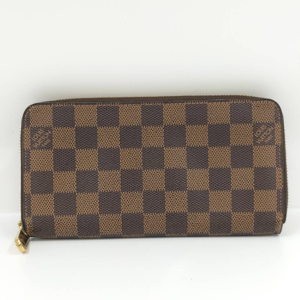 【中古】LOUIS VUITTON ジッピーウォレット 長紙入れ ダミエエベヌ N41661 CA3188