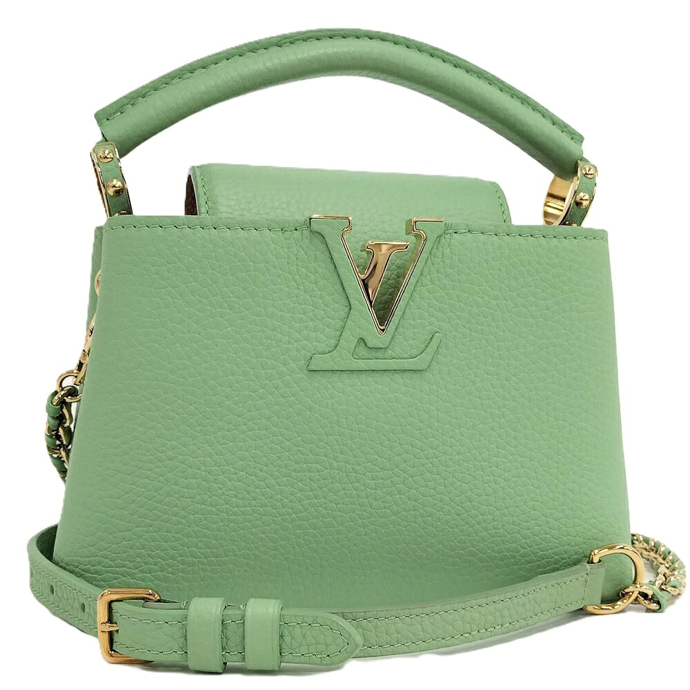 【中古】LOUIS VUITTON カプシーヌ MINI 2WAYショルダーバッグ チェーン店 緑であること系 M59928