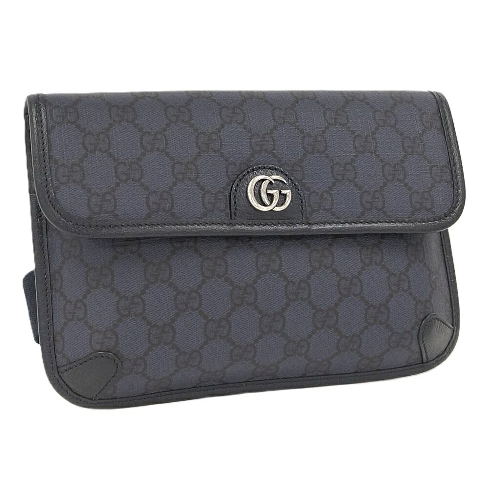 【中古】GUCCI ショルダーバッグ GGスプリーム GGマーモント PVC×なめし革 米国海軍 752597