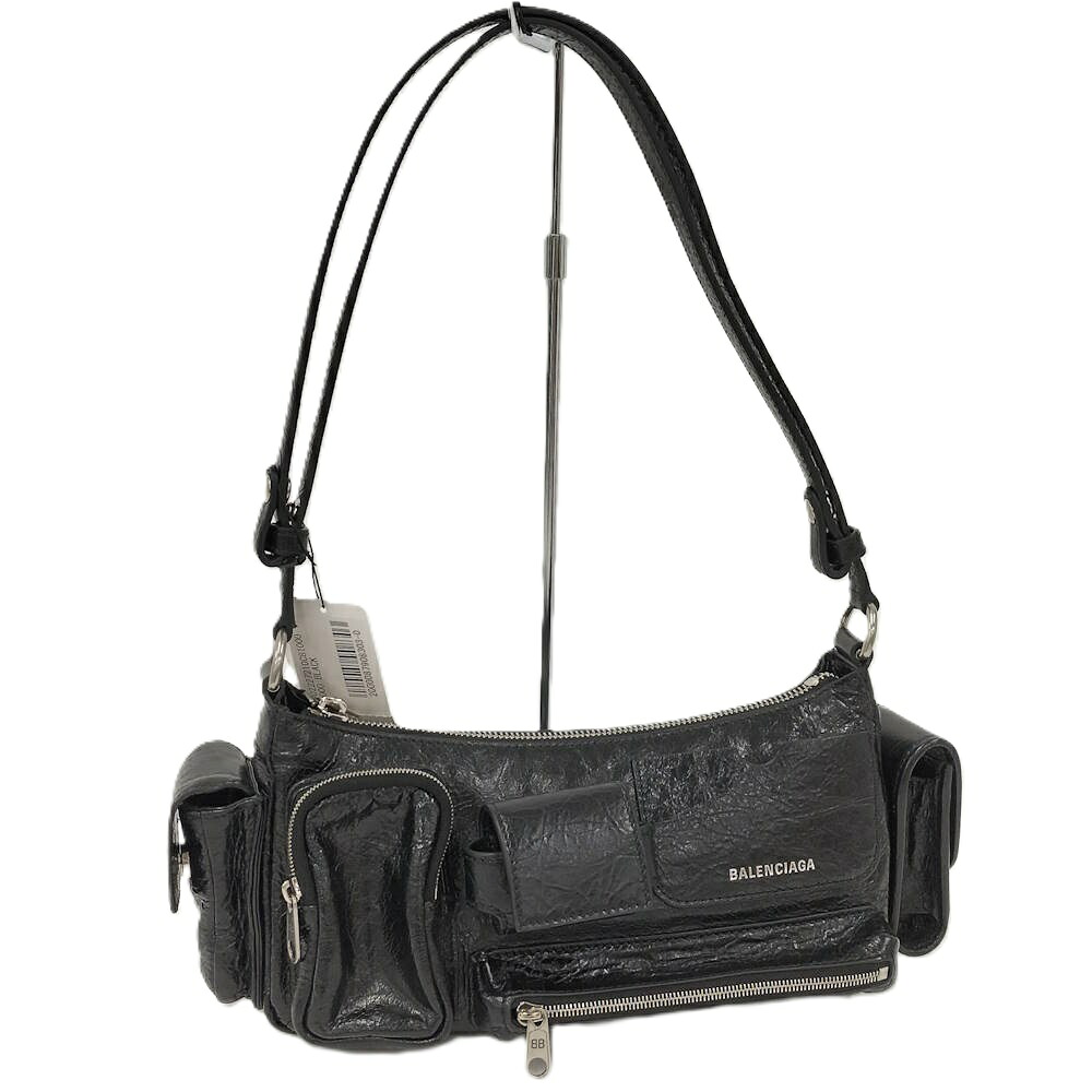 【中古】BALENCIAGA スーパービジー ミニ クロスボディ レザー ブラック 802227｜JJcollection