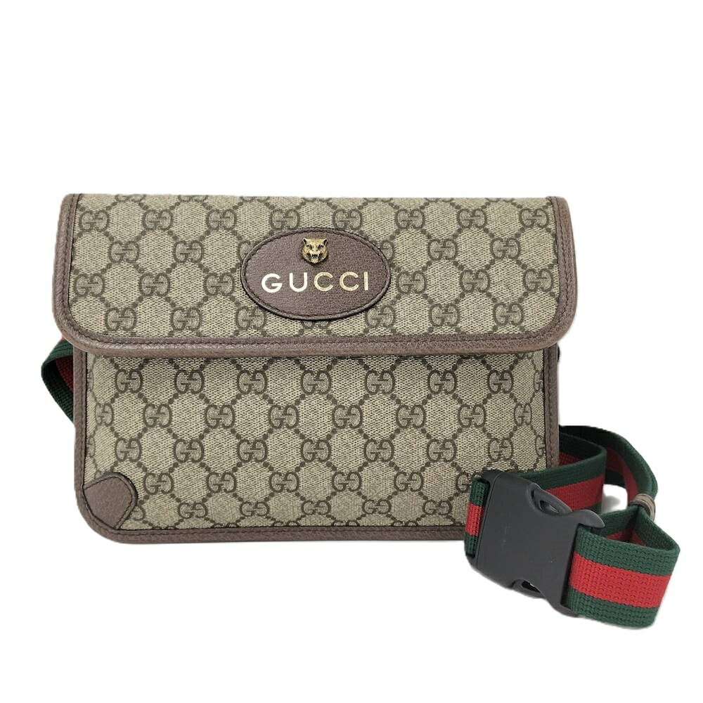 【中古】GUCCI 三尺帯御徒面子 上半身御徒面子 GGスプリーム シェリー酒伝達ルート 赤銅色 493930