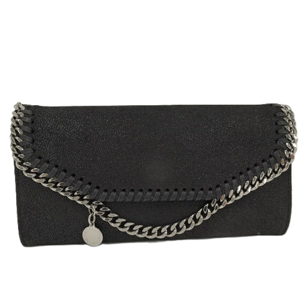 【中古】Stella McCartney ファラベラ 長財布 フェイクレザー ブラック 391835|JJcollection