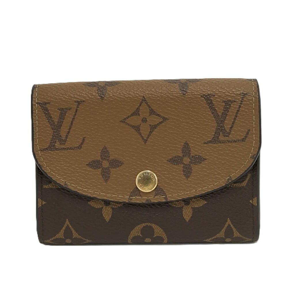 【中古】LOUIS VUITTON ポルトモネ ロザリ コインケース 御釣り入れ モノグラムリバース M82333