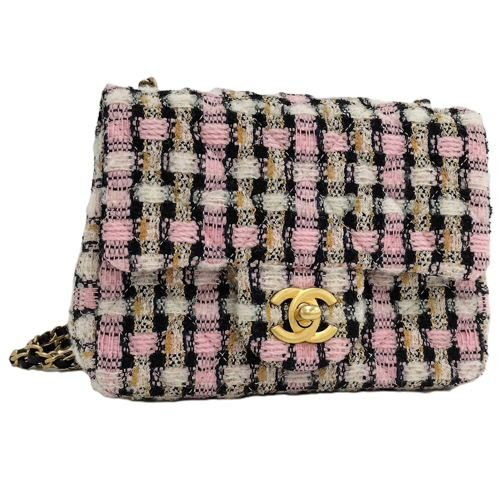 【中古】CHANEL マトラッセ ツィード チェーン店肩先