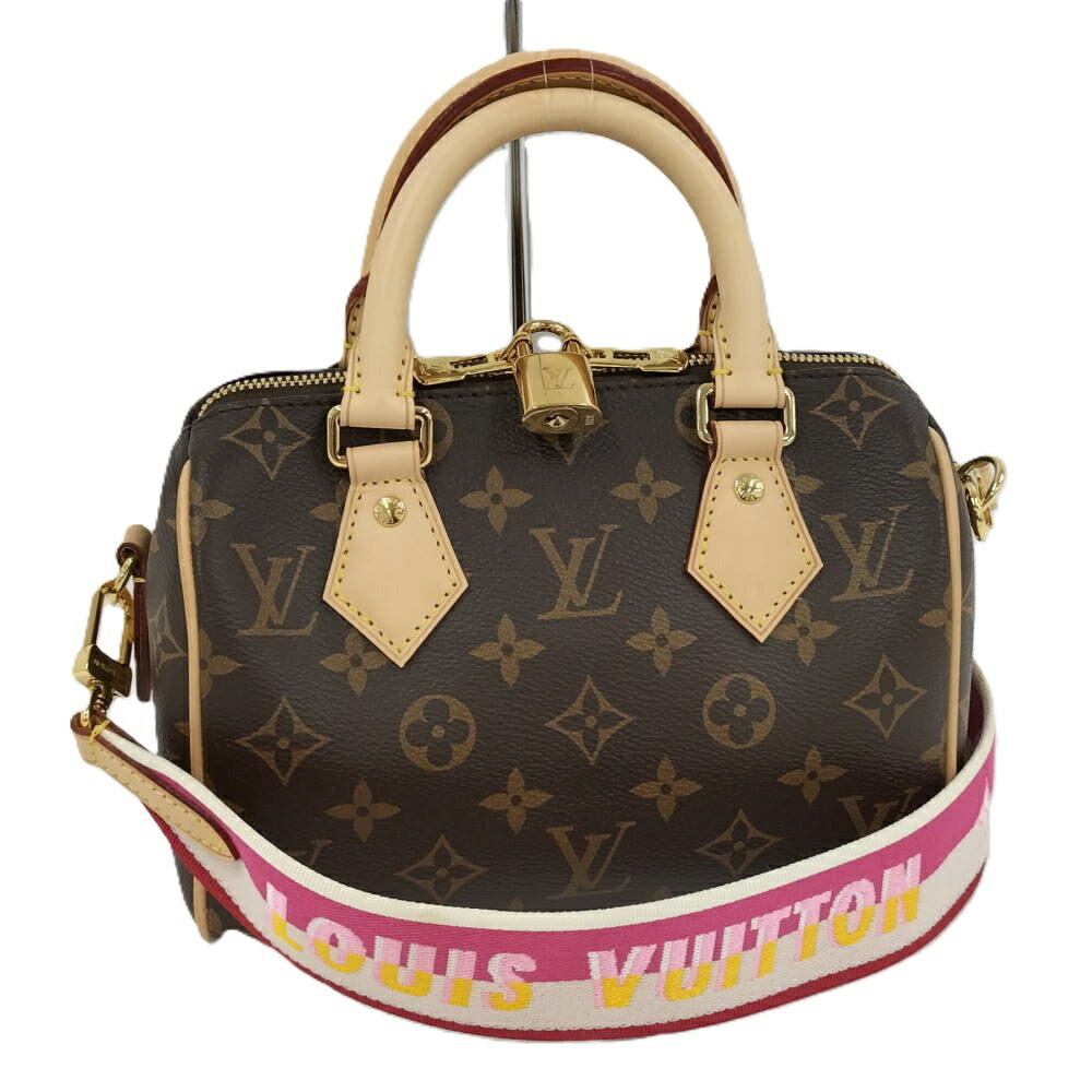 【中古】LOUIS VUITTON スピーディ バンドリエール20 モノグラム フューシャ M45948