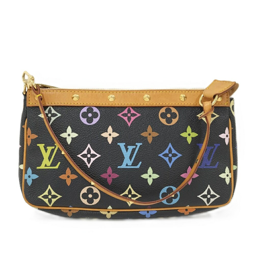 【中古】LOUIS VUITTON ポシェット・アクセソワール M92648 マルチ色つや ノワール