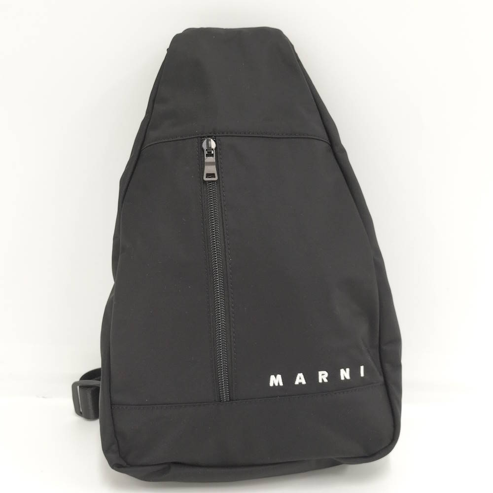 【中古】MARNI 上半身御徒面子 キッズ ナイロン 黒いこと MW107U M01634
