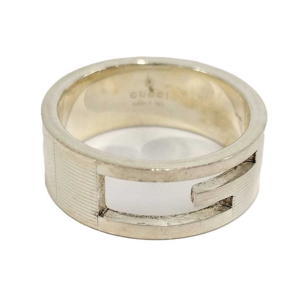 【中古】GUCCI 輪っか ロゴタイプ SV925 しろがね色 #19