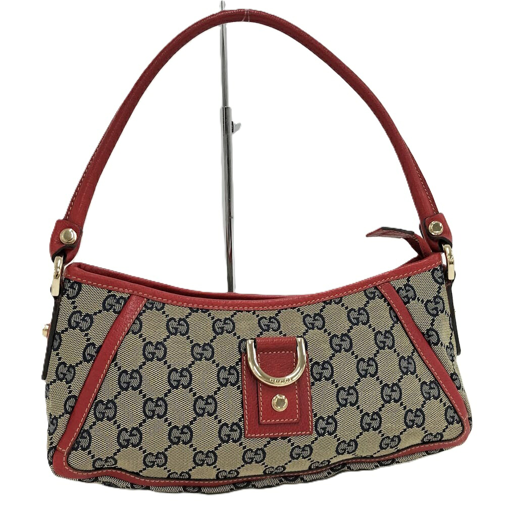 【中古】GUCCI アビー ワンショルダーバッグ GGキャンバス ベージュ レッド 130939|JJcollection