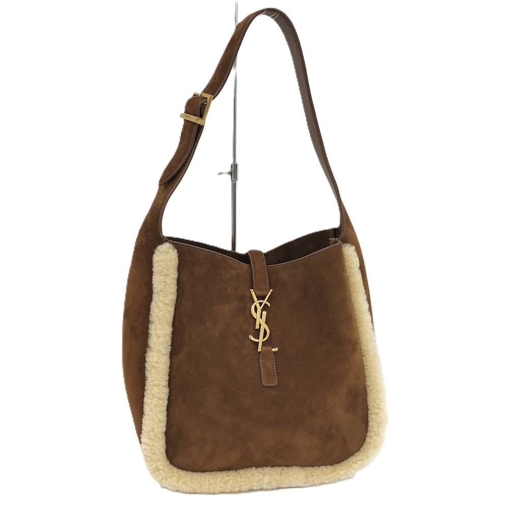 【中古】Saint Laurent ル･サンカセットスープル ショルダーバッグ スエード ボア ブラウン｜JJcollection