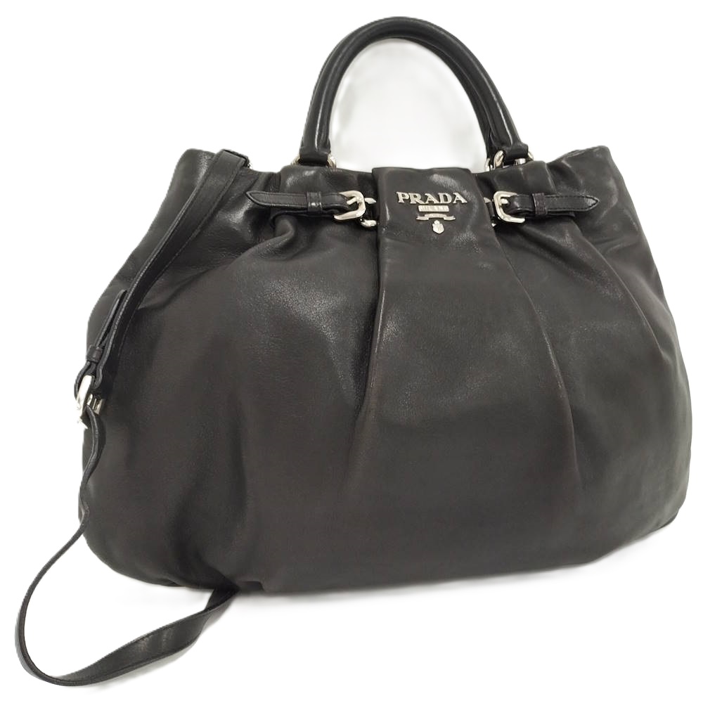 【中古】PRADA 2WAYバッグ レザー ブラック|JJcollection