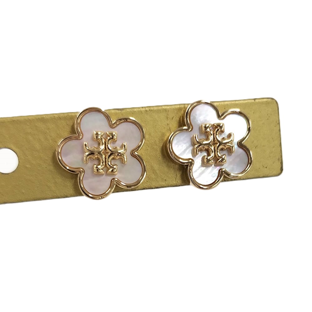 【中古】Tory Burch キラフラワー スタッドピアス メッキ ゴールドカラー｜JJcollection