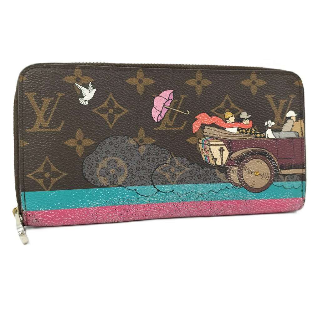 【中古】LOUIS VUITTON ジッピーウォレット ラウンドチャック 長札入れ 2015年クリスマス制限事項 モノグラム イヴァシオン M61360