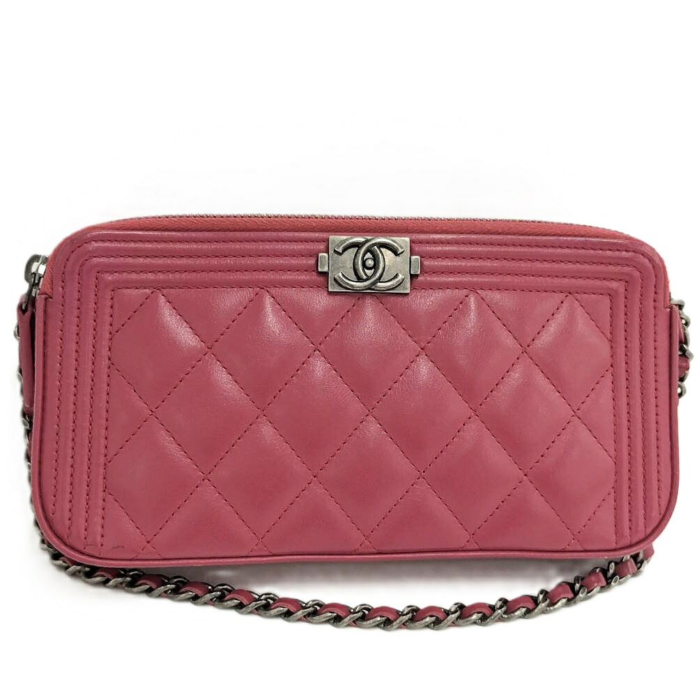 【中古】CHANEL ボーイシャネル チェーンウォレット ラムスキン A84069|JJcollection