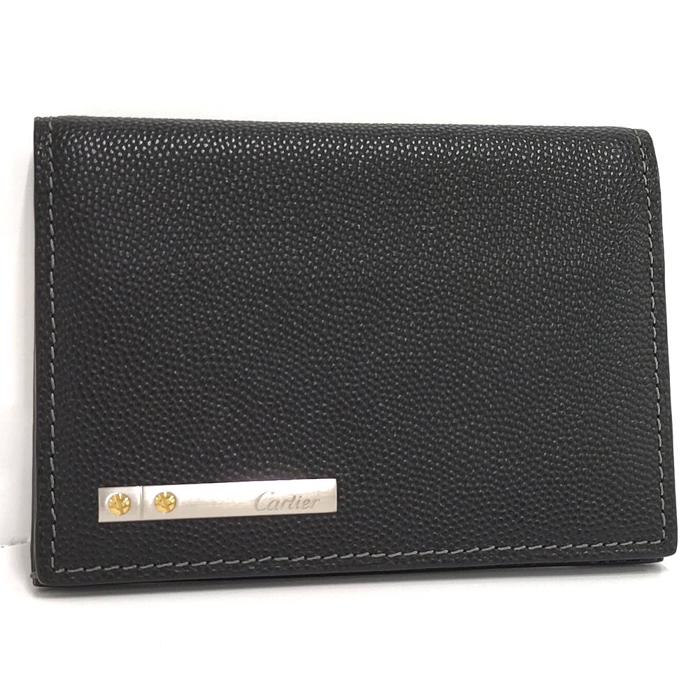 【中古】Cartier サントス 名刺入れ レザー ブラック｜JJcollection 15,584円