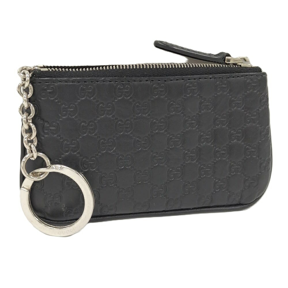 【中古】GUCCI コインケース グッチシマ なめし革 黒いこと 544476