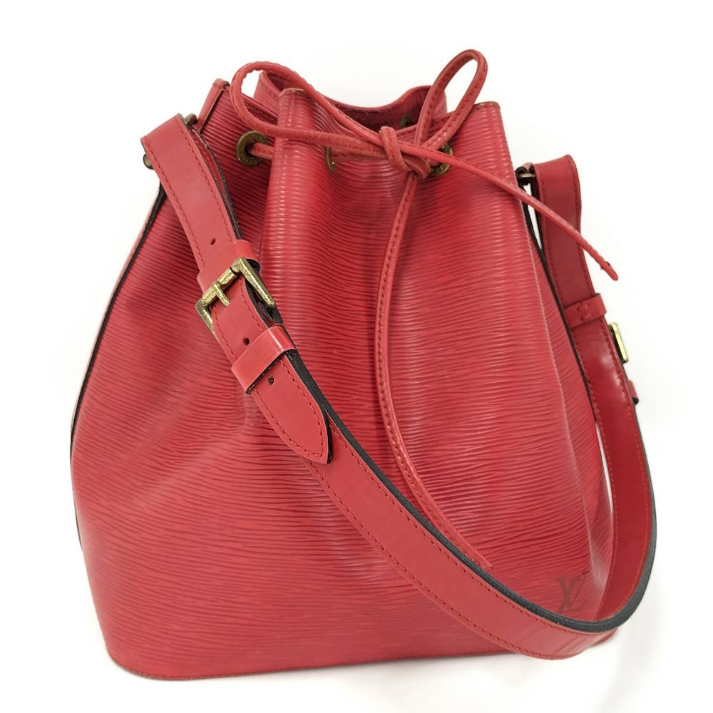 【中古】LOUIS VUITTON プチノエ ショルダーバッグ エピ なめし革 カスティリアンレッド M44107