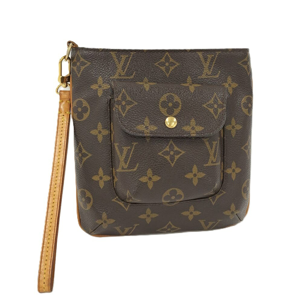 【中古】LOUIS VUITTON パルティシオン ポシェット 車寄せ モノグラム 赤銅色 M51901