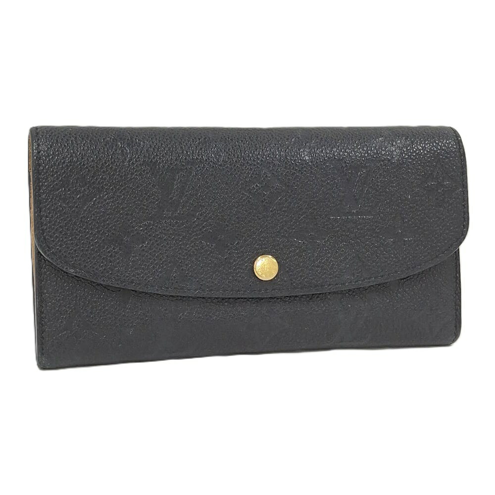【中古】LOUIS VUITTON ポルトフォイユ エミリー 二つ折り長紙入れ モノグラム アン工業プラント ノワール M62369