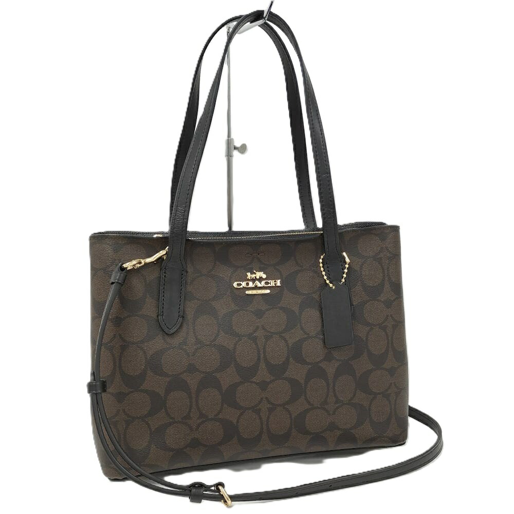 【中古】COACH シグネチャーミニアベニューキャリーオール F73293