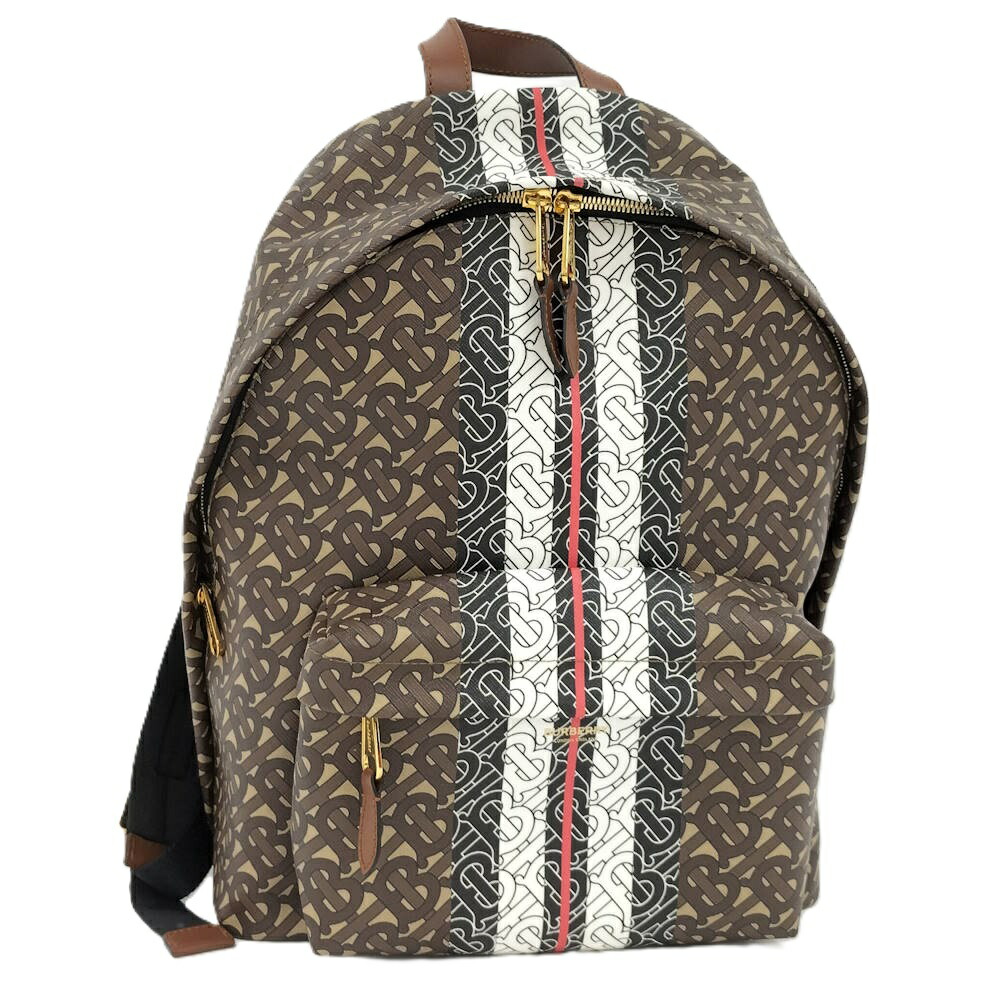 【中古】BURBERRY モノグラム 縞模様刷り上げる うしろ側容器に並べる