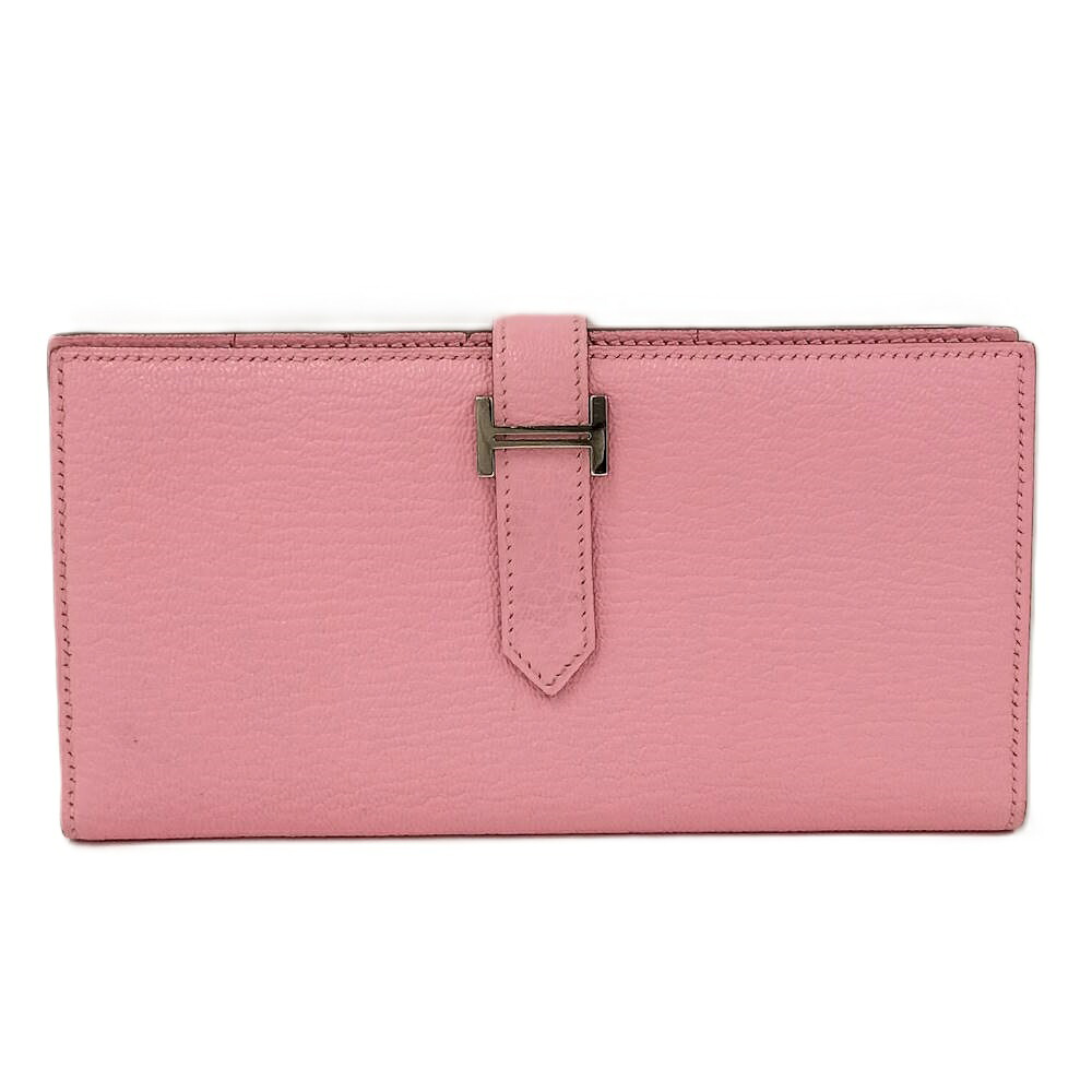 【中古】HERMES ベアンスフレ 長金入れ シェーブル □R目じるし 2014