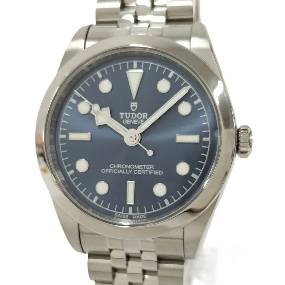 【中古】TUDOR 黒いことベイ 自動小銃一巻き SS 青碧文字記号盤 手当たり次第禾穀類 79640