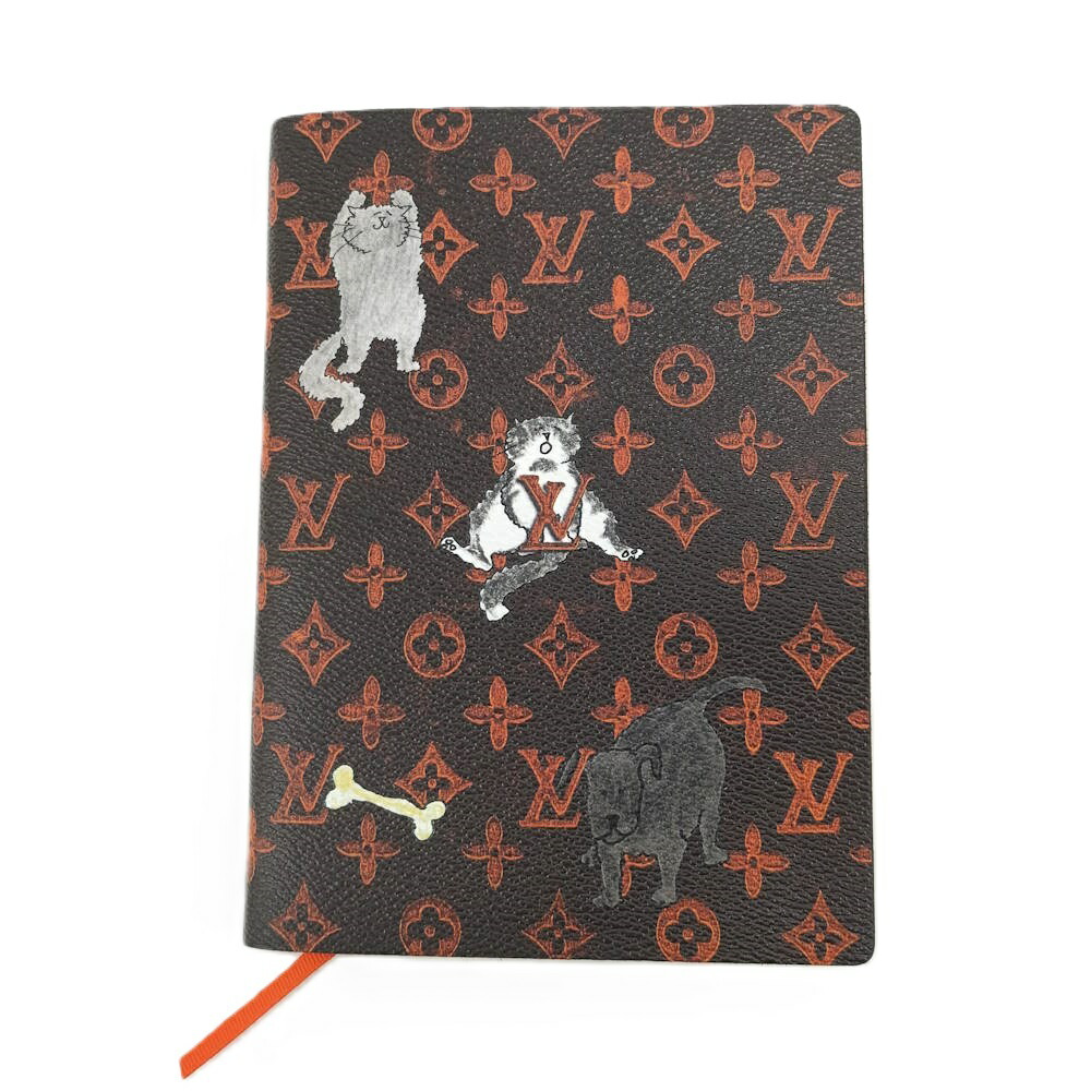 【中古】LOUIS VUITTON カイエ クレマンス 万覚え帳 万覚え帳 モノグラム キャットグラム GI0358