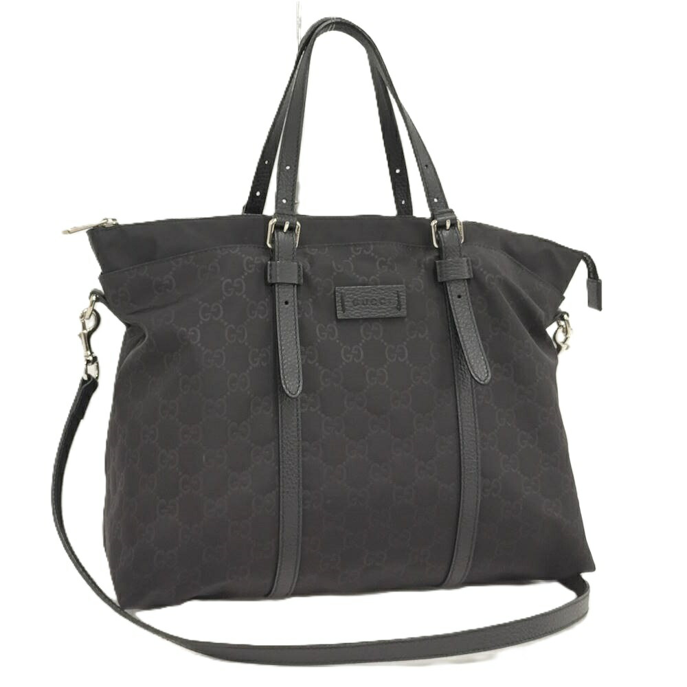 【中古】GUCCI GGナイロン 2WAYトートバッグ 387067