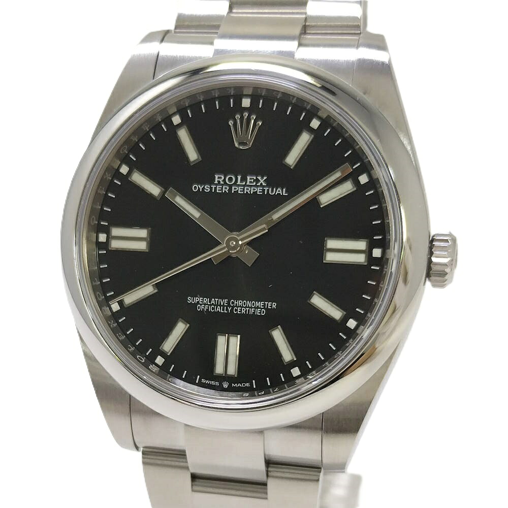 【中古】ROLEX オイスターパーペチュアル 自動巻き SS ブラック文字盤 ランダムシリアル 124300｜JJcollection