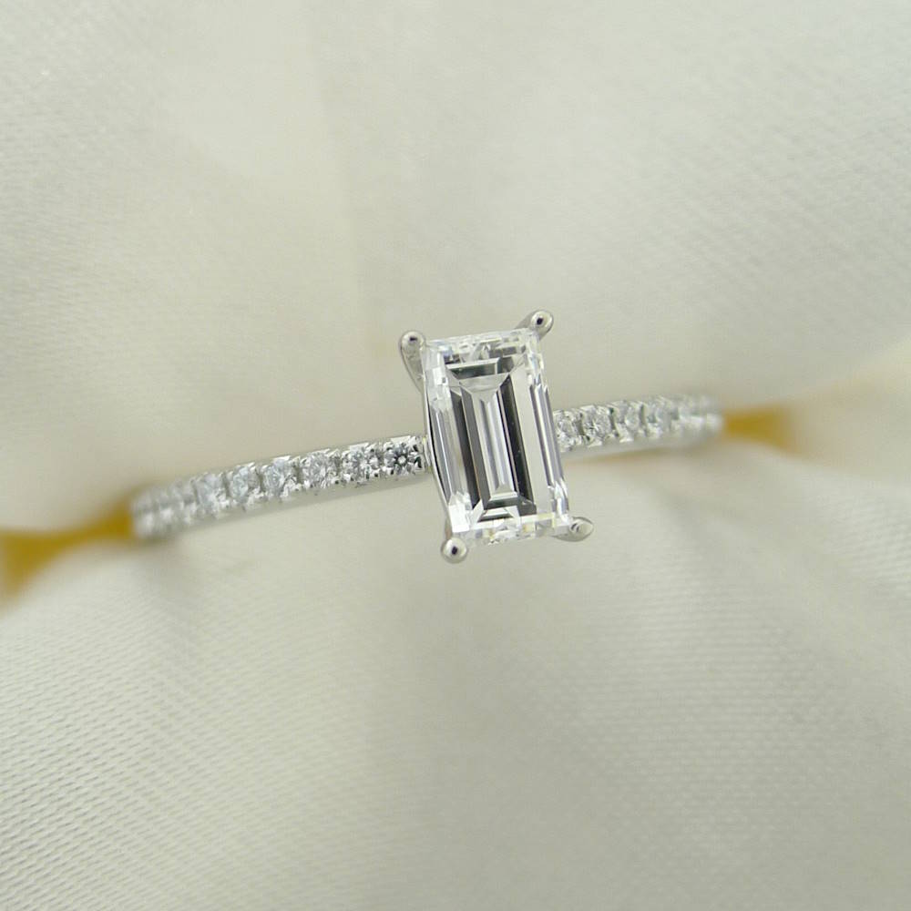 【中古】Gimel リング Pt950 プラチナ ダイヤモンド D0.538 D0.124 約14号 約3.1g|JJcollection