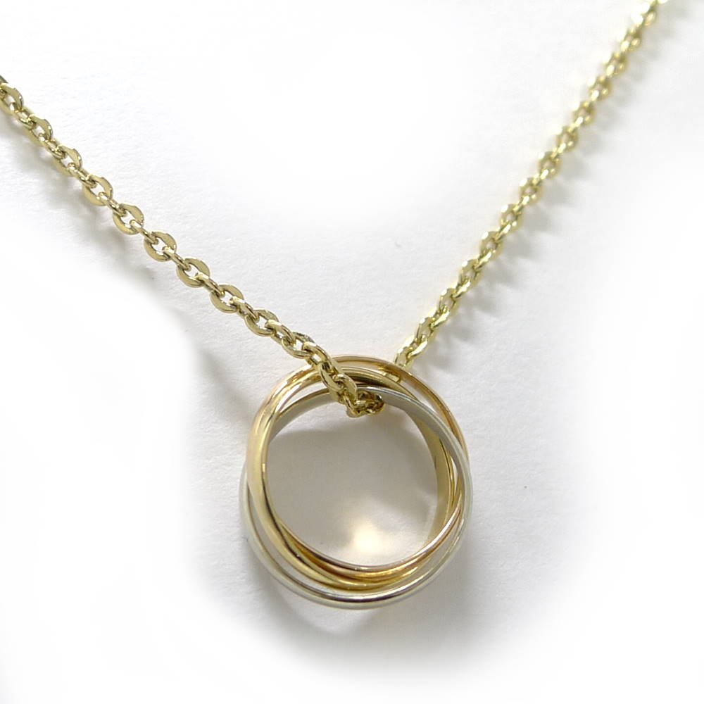 【中古】Cartier ネックレス ベビートリニティ 750WG YG PG K18WG YG PG スリーカラーゴールド 約3.5g|JJcollection