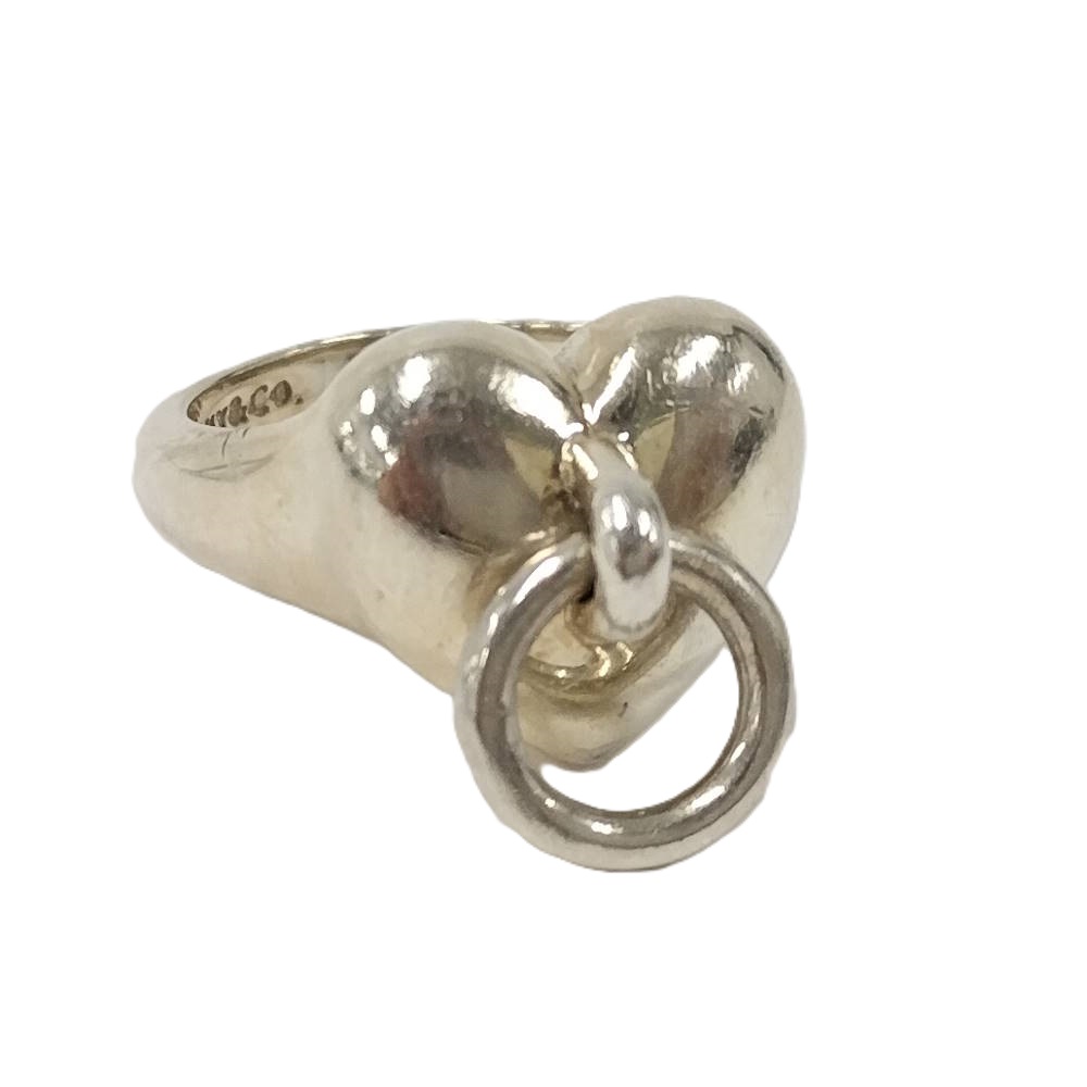 【中古】Tiffany＆Co. ドアノッカーハートリング Ag925｜JJcollection