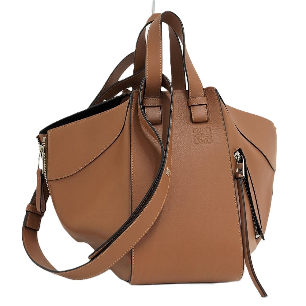 【中古】LOEWE ハンモック スモール 2WAYバッグ レザー ブラウン 387.30.S35｜JJcollection