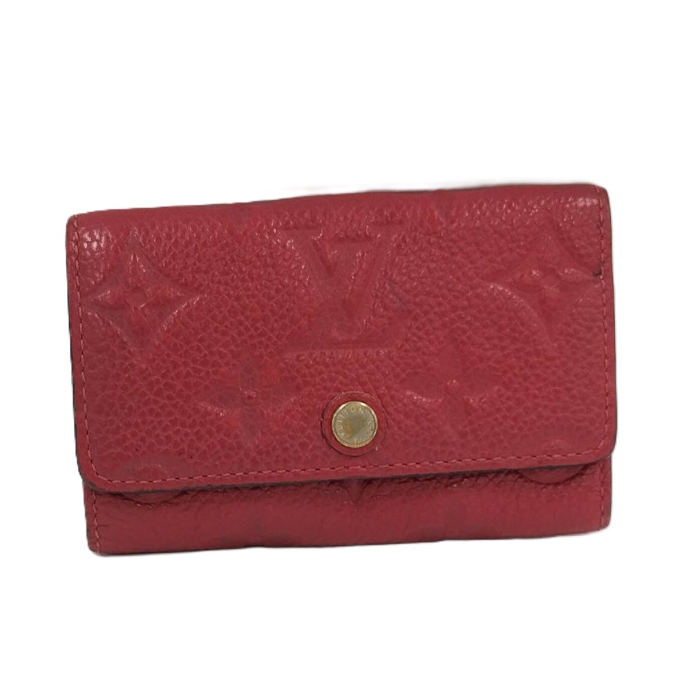 【中古】LOUIS VUITTON 6連キーケース モノグラムアンプラント レザー レッド M63708 TN4149｜JJcollection
