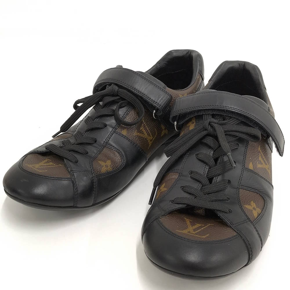 【中古】LOUIS VUITTON モノグラムマカサー グローブトロッターライン スニーカー MS0120｜JJcollection