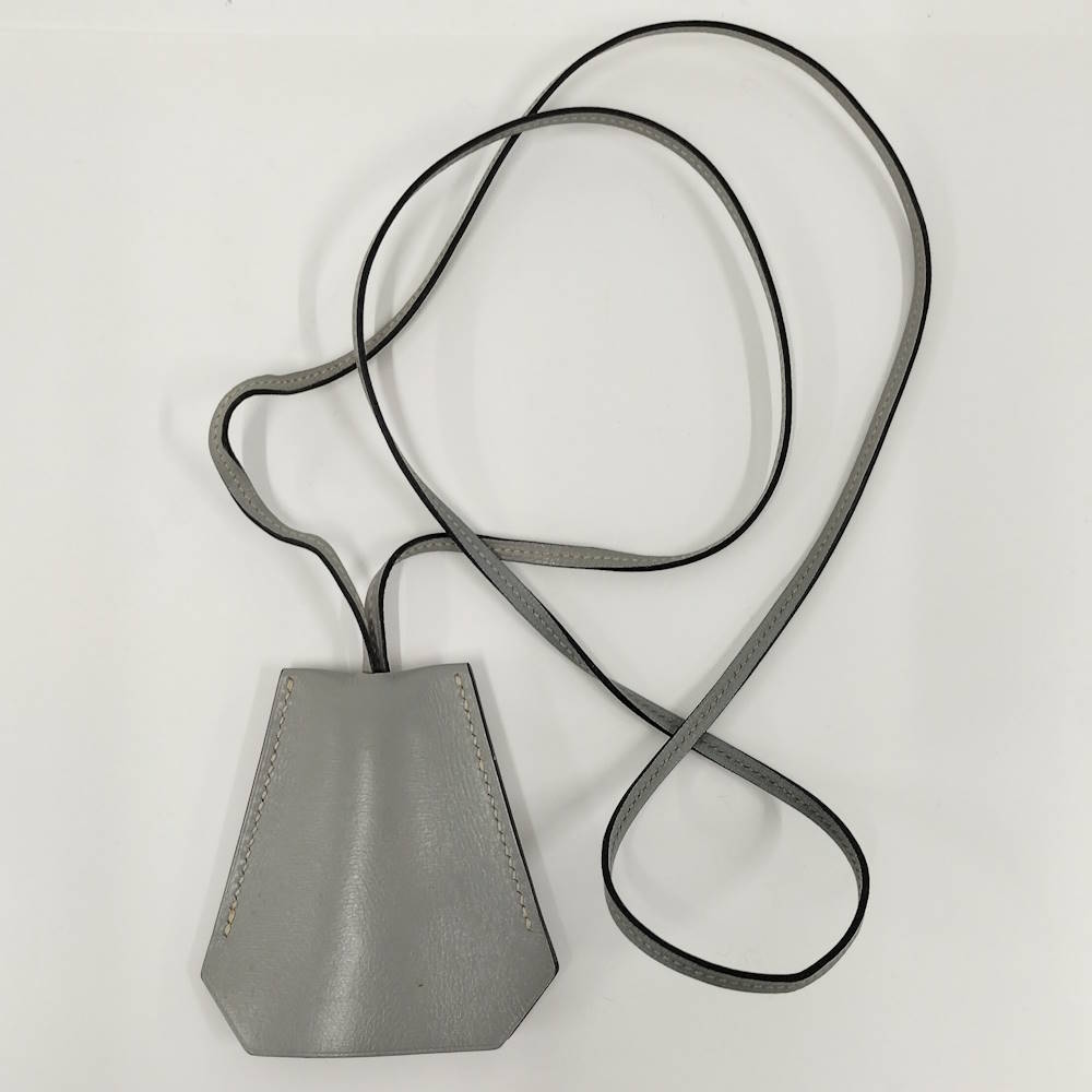 【中古】HERMES クロシェットキーリング カーフレザー グレー|JJcollection