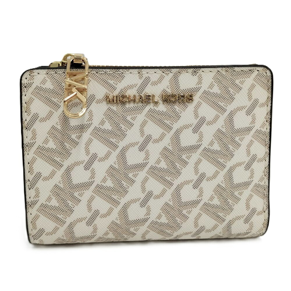 【中古】MICHAEL KORS コンパクト 二つ折り財布 シグネチャー｜JJcollection