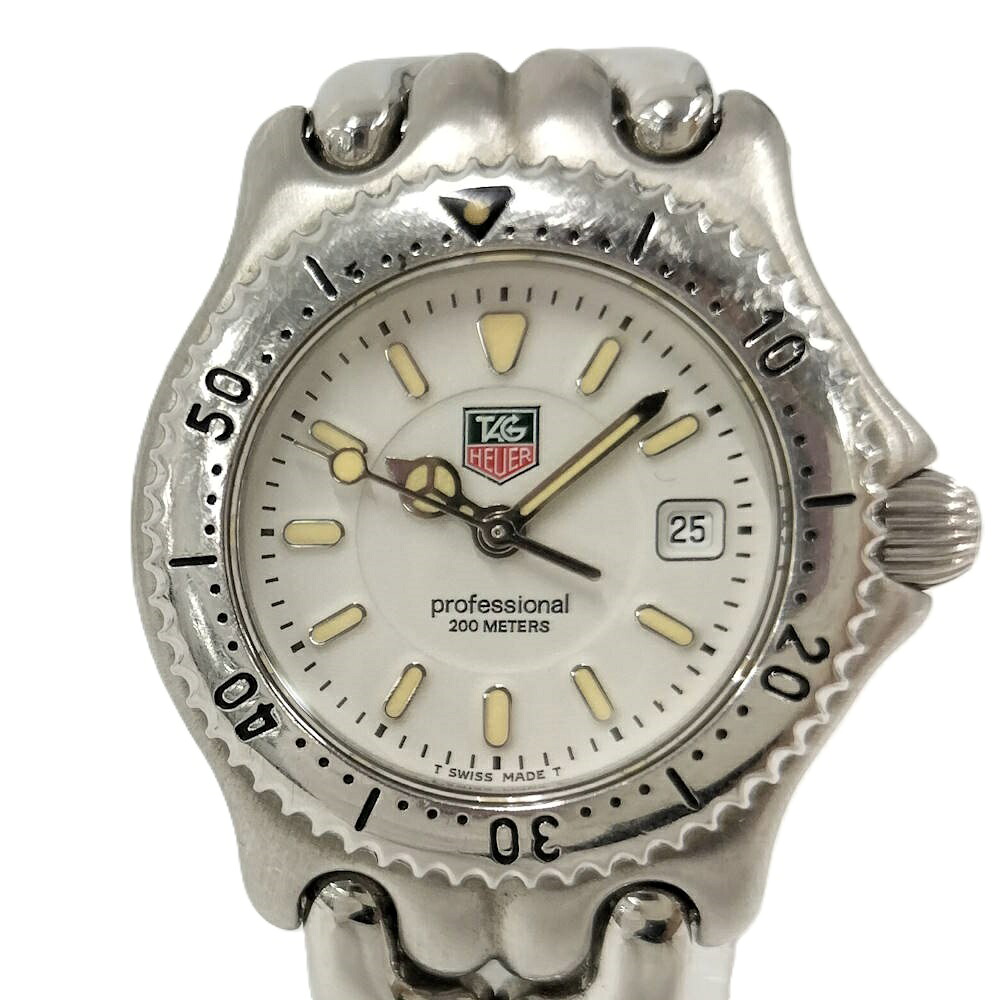 【中古】TAGHEUER 腕時計 プロフェッショナル SS クオーツ ホワイト文字盤 WG1312｜JJcollection 28,892円