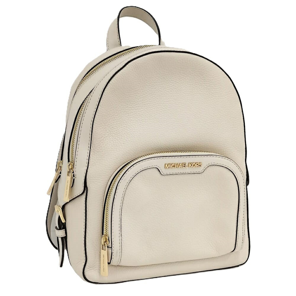 【中古】MICHAEL KORS ジップポケット バックパック レザー アイボリー|JJcollection