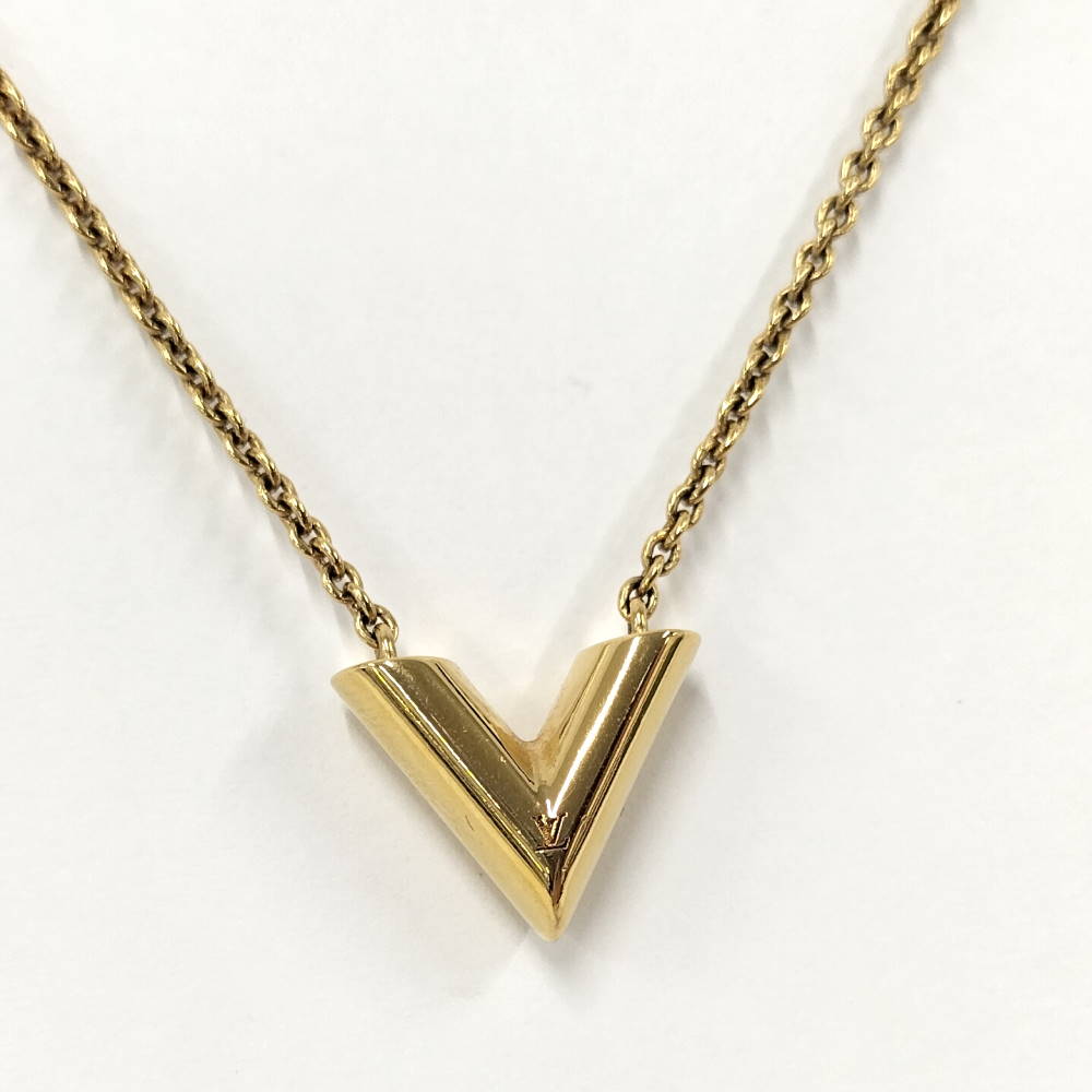 【中古】LOUIS VUITTON ネックレス エセンシャルV ゴールド M63197|JJcollection