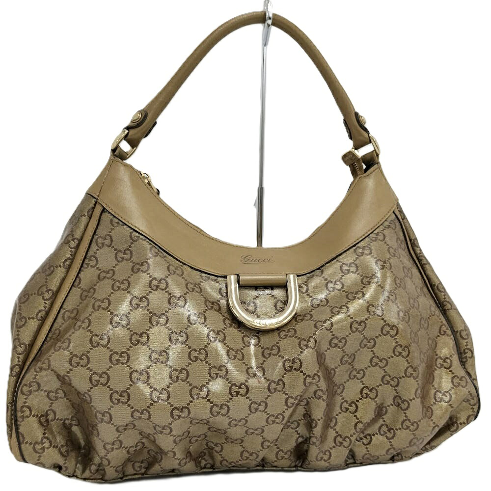 【中古】GUCCI アビー ホーボー ワンショルダーバッグ GGクリスタル ベージュ 189833｜JJcollection