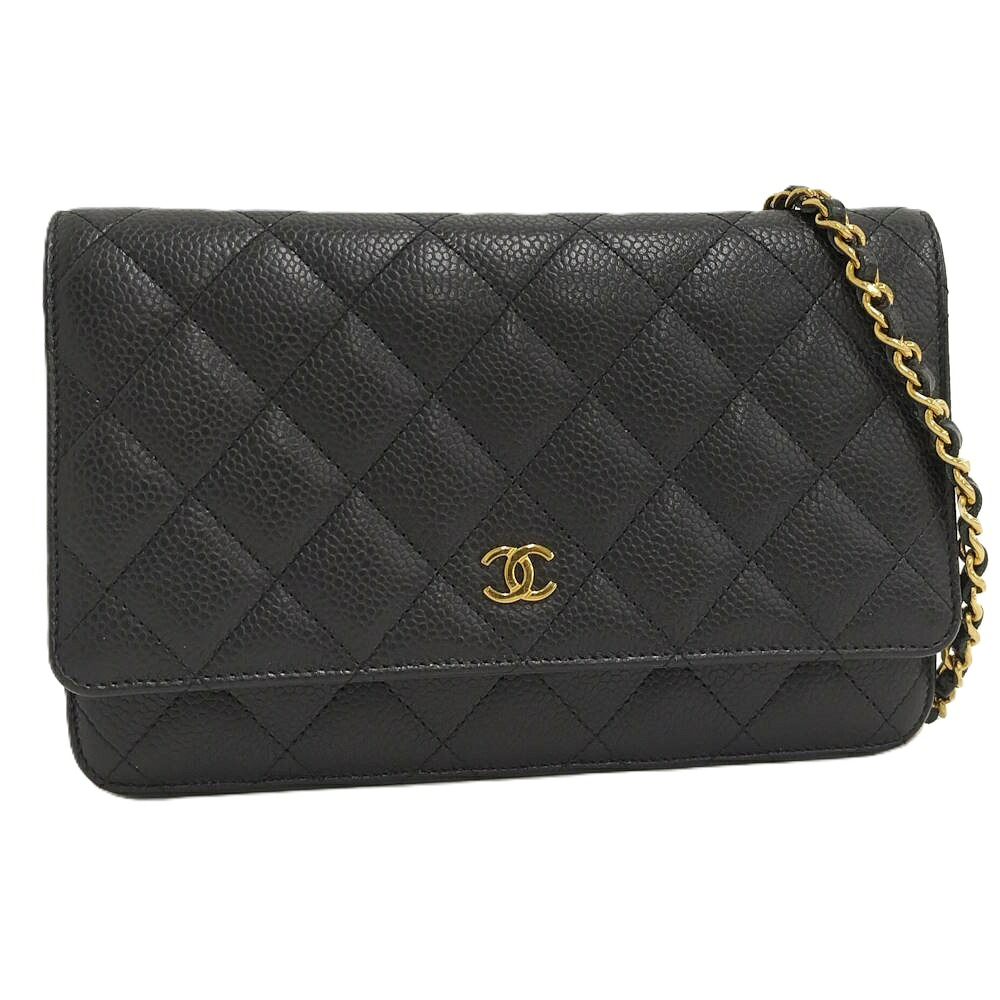 【中古】CHANEL チェーンウォレット キャビアスキン ゴールド金具 AP0250｜JJcollection 229,041円