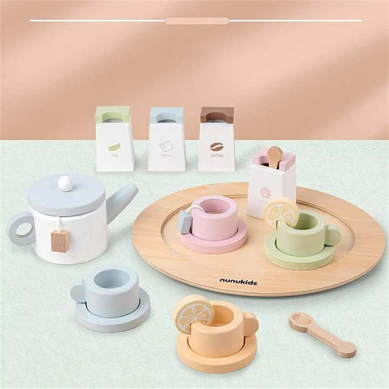 ティータイムおもちゃコーヒーカップセットティーセット木製おままごとセットごっこ遊び木のおもちゃ調理キッチン知育玩具出産祝い入園お祝い親子遊び保育所・児童館用品誕生日プレゼント