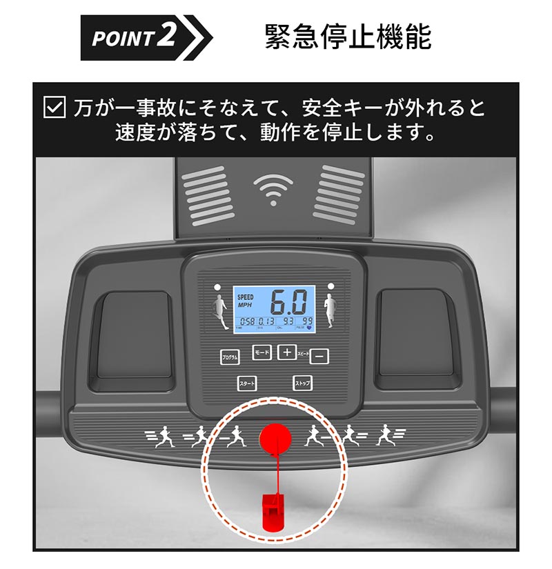 電動ランニングマシン 手すり付き ルームランナー 健康器具 静音 BTM