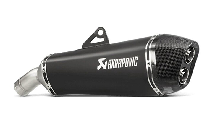 直送品 アクラポビッチ スリップオンライン チタン ブラック EC BMW F800R (09-19) F800GT (13-19) AKRAPOVIC BMW S-B8SO7-HZAABL｜バイク用品の車楽